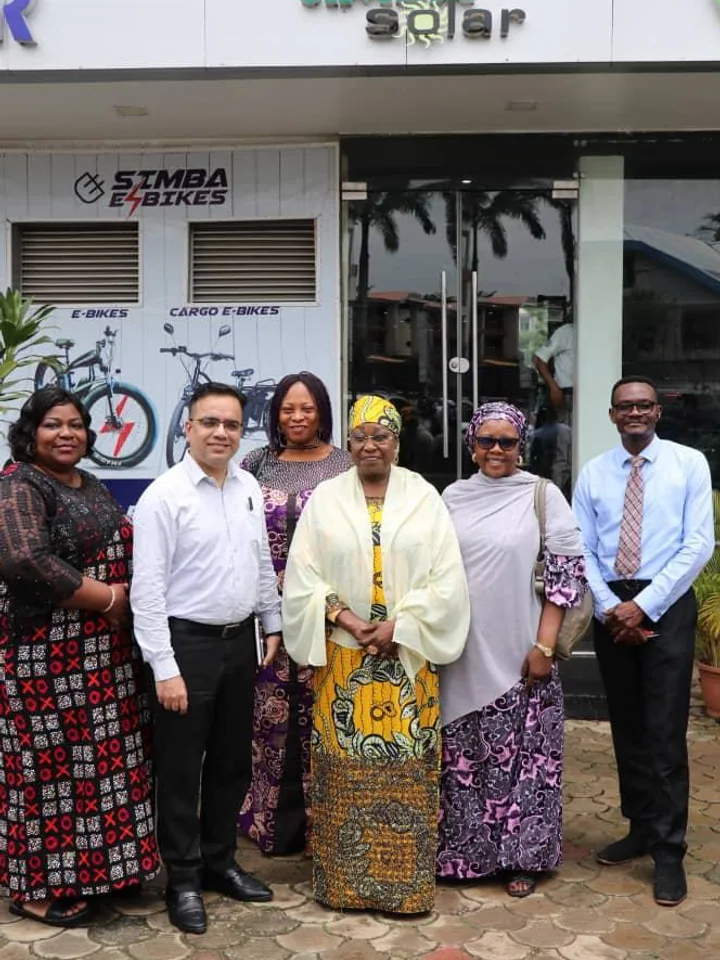 Training representatives outside Simba Solar in Abuja